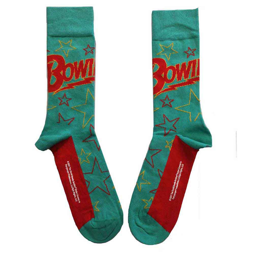 David Bowie - Stars Outline Enkelsokken - Groen